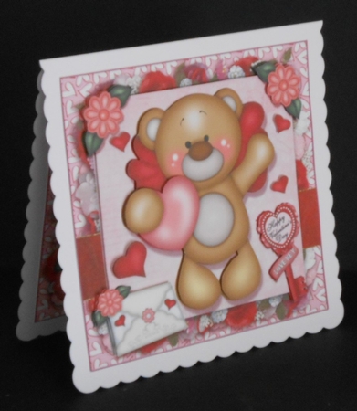 A Beary Valentine Card Front Mini Kit. 3 by Joan Prince