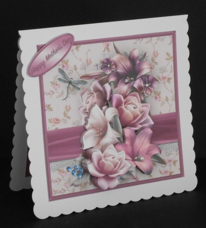 Roses and Lilies - Decoupage Card Mini Kit by Joan Prince