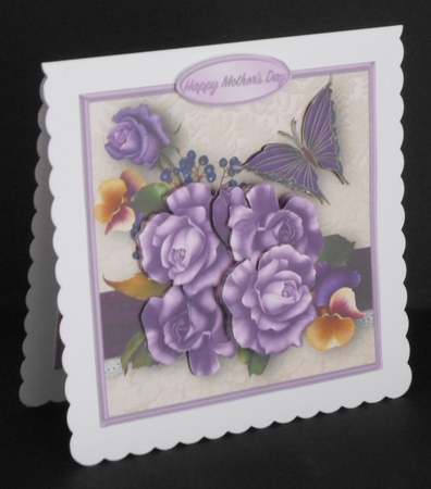 Lilac Roses - Decoupage Card Mini Kit by Joan Prince