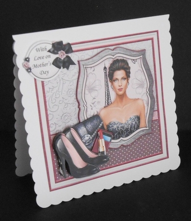 GLAMOUR LADY 7.5 Decoupage & Insert Kit DIGITAL DOWNLOAD by Joan Prince