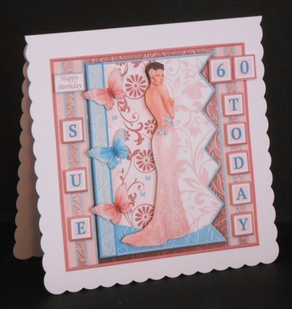 LADY ROSE & BUTTERFLIES 7.5 Alphabet and Age Quick Card Kit Create Any Name by Joan Prince