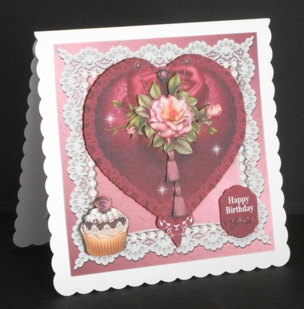 Purple Lacy Heart MK by Joan Prince