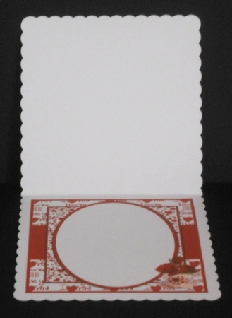 Red Rose Teacup 8x8 Card Front Minikit by Joan Prince