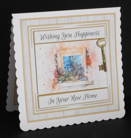 New Home Two 8x8 Card Front/Topper by Joan Prince