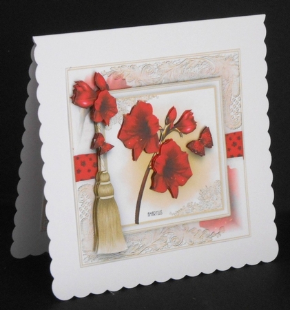 Amaryllis 7x7 Card Front Kit by Joan Prince