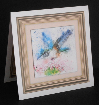 Pretty Bird 8x8 Card Front / Topper by Joan Prince