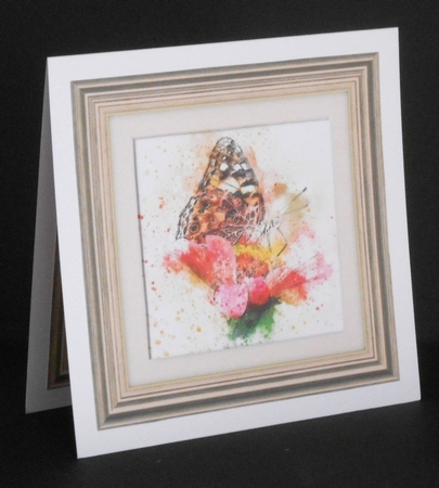 Butterfly 2 8x8 Card Front / Topper by Joan Prince