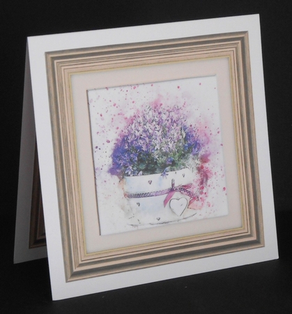 Floral  8x8 Card Front / Topper by Joan Prince