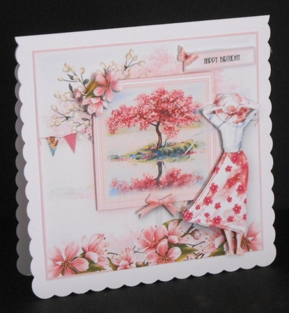 Cherry Blossom Dreams Card Front Kit by Joan Prince