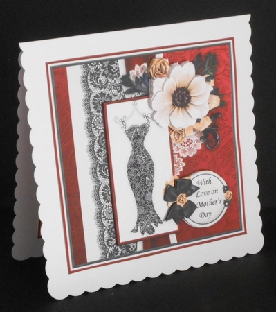 LITTLE BLACK DRESS 7.5 Decoupage & Insert Optional Butterflies Mini Kit by Joan Prince