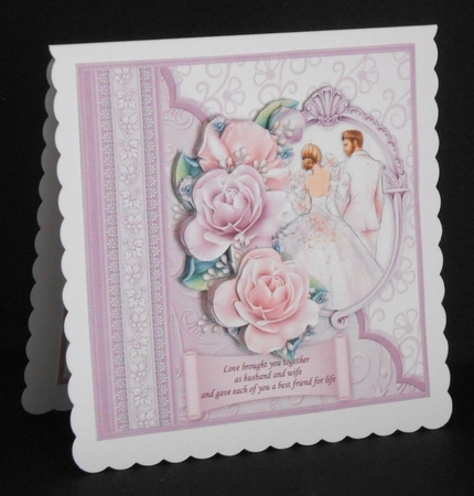 Wedding Day LOVE BROUGHT YOU TOGETHER 8x8 Decoupage Mini Kit & Insert by Joan Prince