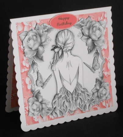 Beautiful Grey & White Girl 8x8 Mini Kit by Joan Prince