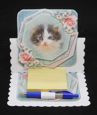 White and grey cat by Joan Prince
