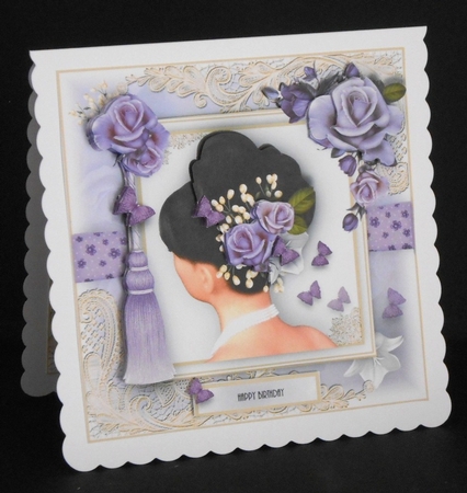 Flowers In Her Hair Lilac Rose by Joan Prince