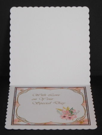 8x8 Pink Floral Card by Joan Prince