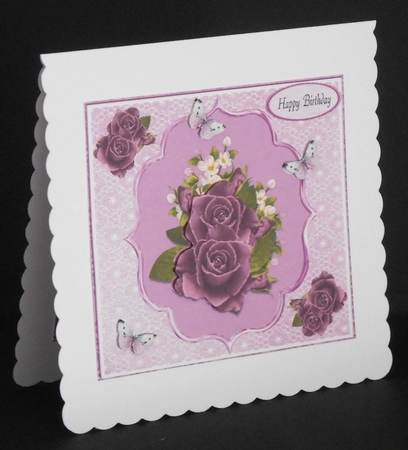 Pretty Mauve Rose Insert by Joan Prince