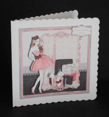 CLASSY & FABULOUS PINK 7.5 Decoupage & Insert Mini Kit by Joan Prince