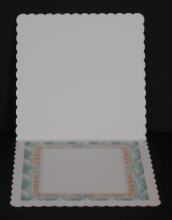 4 Square , Blank Incert Aqua  by Joan Prince