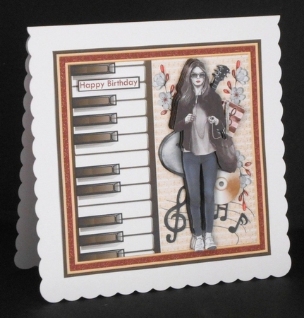FEMALE MUSICIAN 7.5 Decoupage & Insert Mini Kit  by Joan Prince