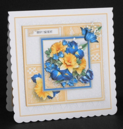 Spring Flora and Lace Squares Card Kit by Joan Prince