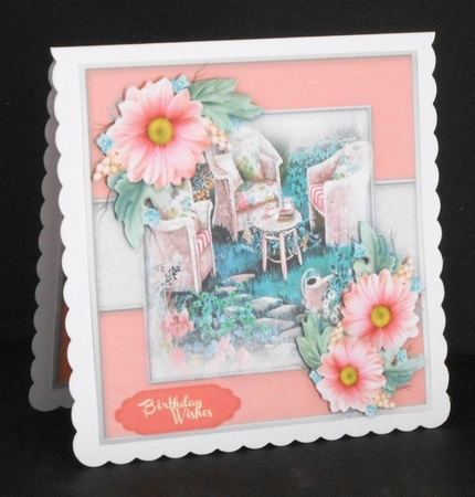 Tea Time and Blush Flowers  by Joan Prince