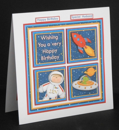 OUTER SPACE 7.5 Quick Layer Card with Ages Mini Kit  by Joan Prince