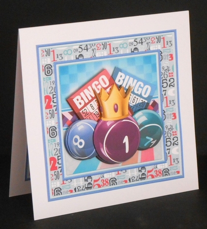 BINGO QUEEN OR KING 7.5 Decoupage & Insert Mini Kit by Joan Prince