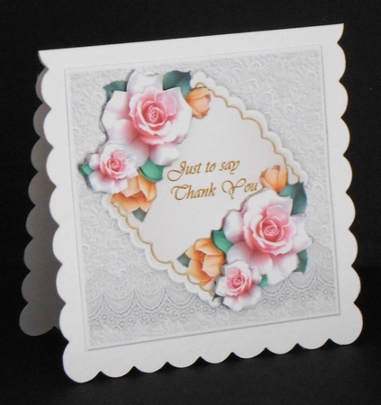 Bright Roses Thank You Quick card by Joan Prince