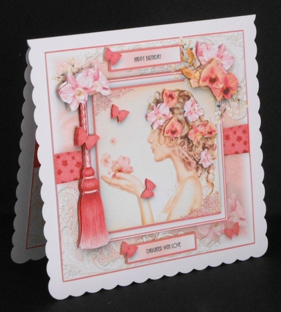 Flowers In Her Hair Orchid Card Kit by Joan Prince