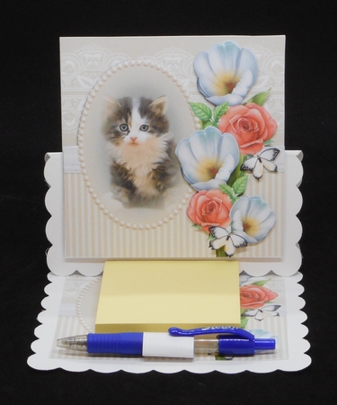 cat and flowers 1 by Joan Prince