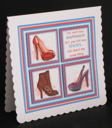 BRIGHT SHOE HAPPINESS SQUARES 7.5 Quick Layer Card & Insert Mini Kit by Joan Prince