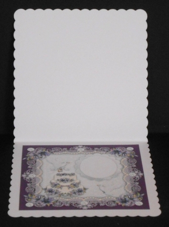 A Diamond Wedding Anniversary Cake Recipe 8 x 8 Card Topper With Decoupage by Joan Prince