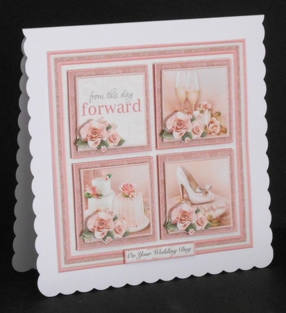 WEDDING DAY ELEGANCE SQUARES 7.5 Quick Layer Card & Insert Mini Kit by Joan Prince