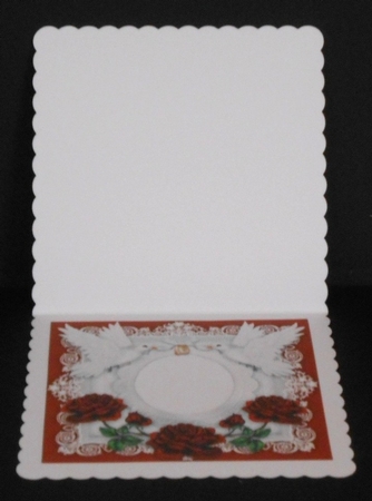 Ruby Wedding Anniversary 8 x 8 Card Topper With Decoupage Roses by Joan Prince