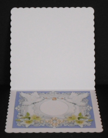 Pearl Wedding Anniversary 8 x 8 Card Topper With Decoupage Lilies by Joan Prince