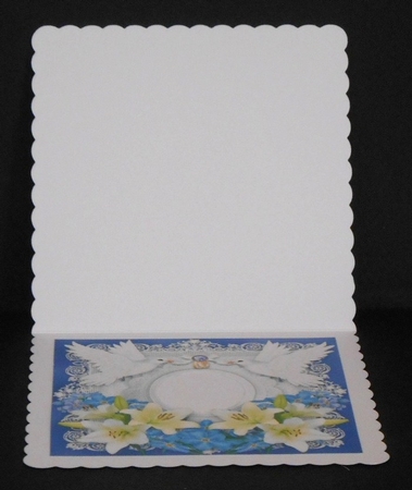 Sapphire Wedding Anniversary 8 x 8 Floral Lily & Forget Me Nots Decoupage Card Topper by Joan Prince