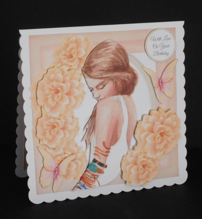 Beautiful Shabby Chic Girl 8x8 Mini Kit  by Joan Prince