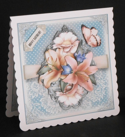 Polka Dots and Lace Flowers Bumper Kit by Joan Prince