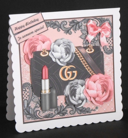 Chique Black Handbag & Peonies Mini Kit by Joan Prince