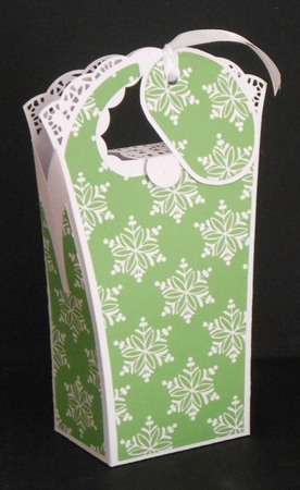 Christmas 3 White Snowflake Background by Joan Prince