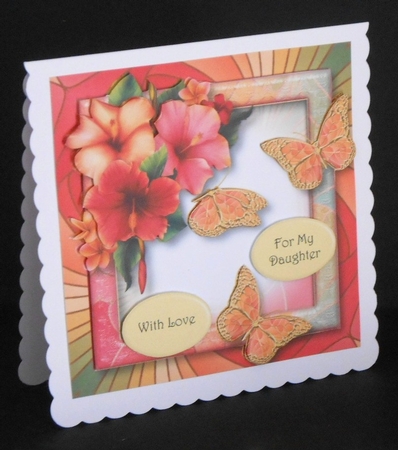 Art Nouveau Bright & Butterflies - Hibiscus by Joan Prince