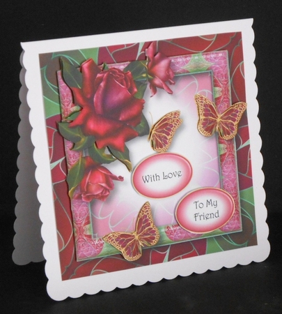 Art Nouveau Bright & Butterflies - Twilight Roses by Joan Prince