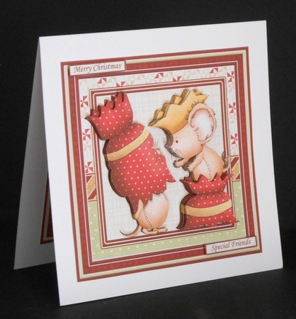CUTE MICE & PALS 7.5 Christmas Decoupage & Inserts Bumper Kit by Joan Prince