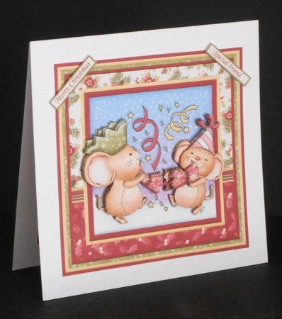 CUTE MICE & PALS 7.5 Christmas Decoupage & Inserts Bumper Kit by Joan Prince