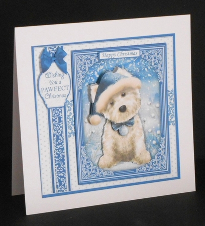 CHRISTMAS WESTIE 7.5 Quick Cards & Decoupage Bumper Kit  by Joan Prince