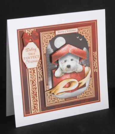 CHRISTMAS WESTIE 7.5 Quick Cards & Decoupage Bumper Kit  by Joan Prince
