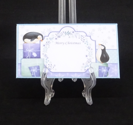 Christmas Money Wallet Gift Voucher Envelope PENGUIN PARTY by Joan Prince