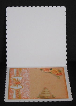 Peach Rose Wedding Cake Card Kit by Joan Prince