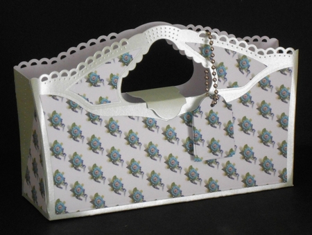 Lilac ornate floral emb  Backing paper by Joan Prince