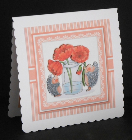 Insert for Hedgehogs In The Flowers Topper by Joan Prince